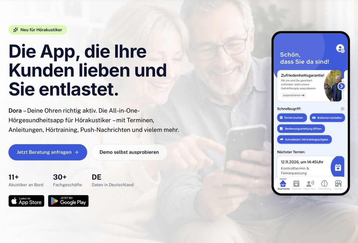 Website der Dora-App